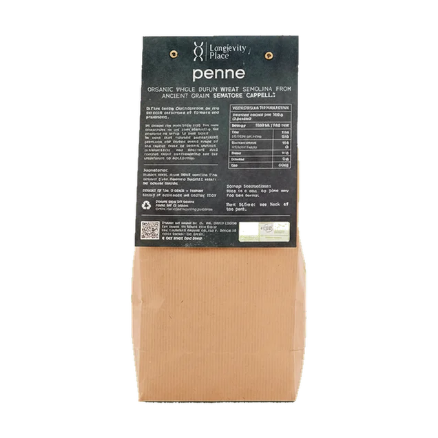 Ekologiczny rzemieślniczy makaron penne z mąki pełnoziarnistej
